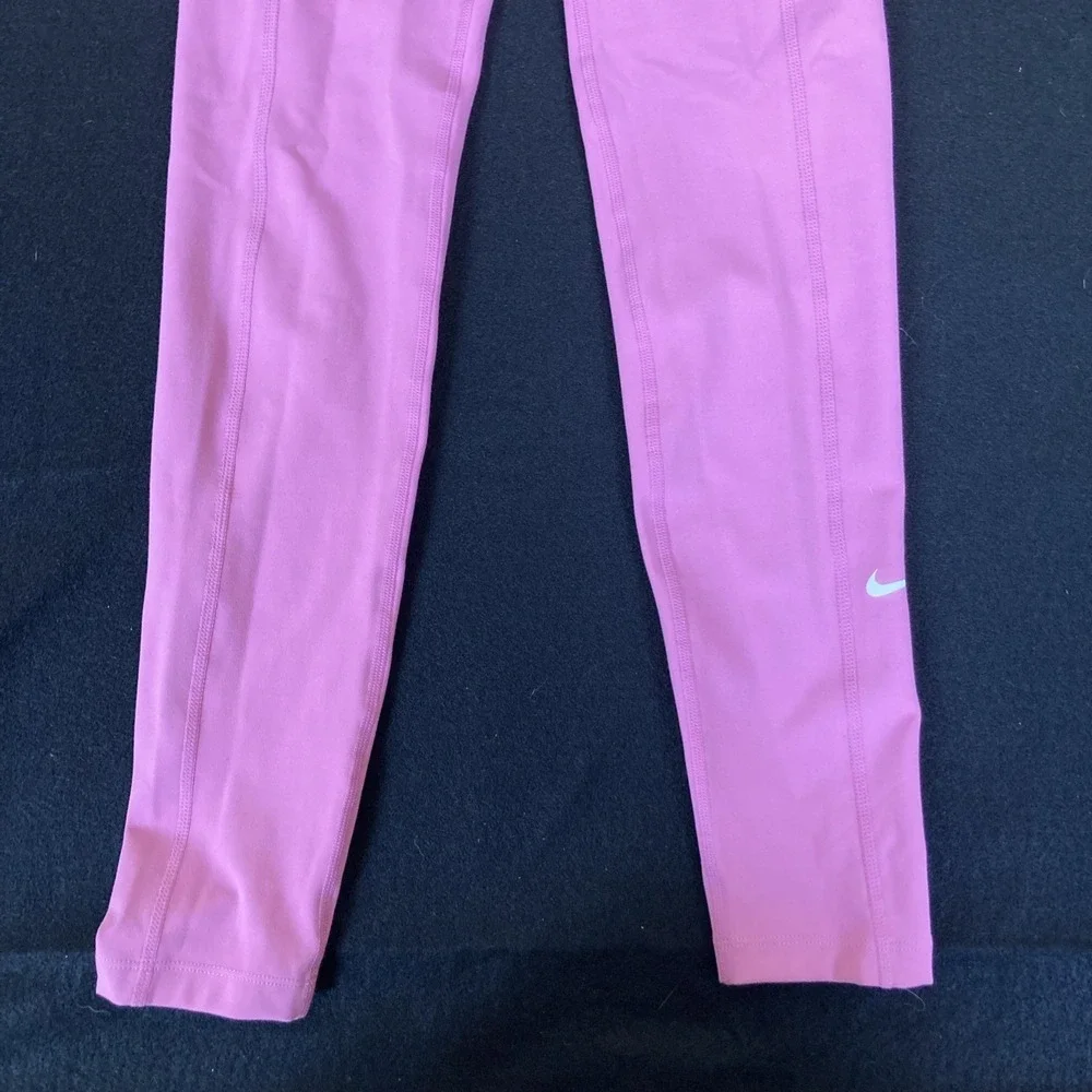 Nike One Dri-fit Pink Leggings Youth Girls‎ Size L FZ5607-646 NWT With Pockets